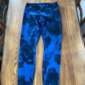 Lululemon Wunder Under floral leggings